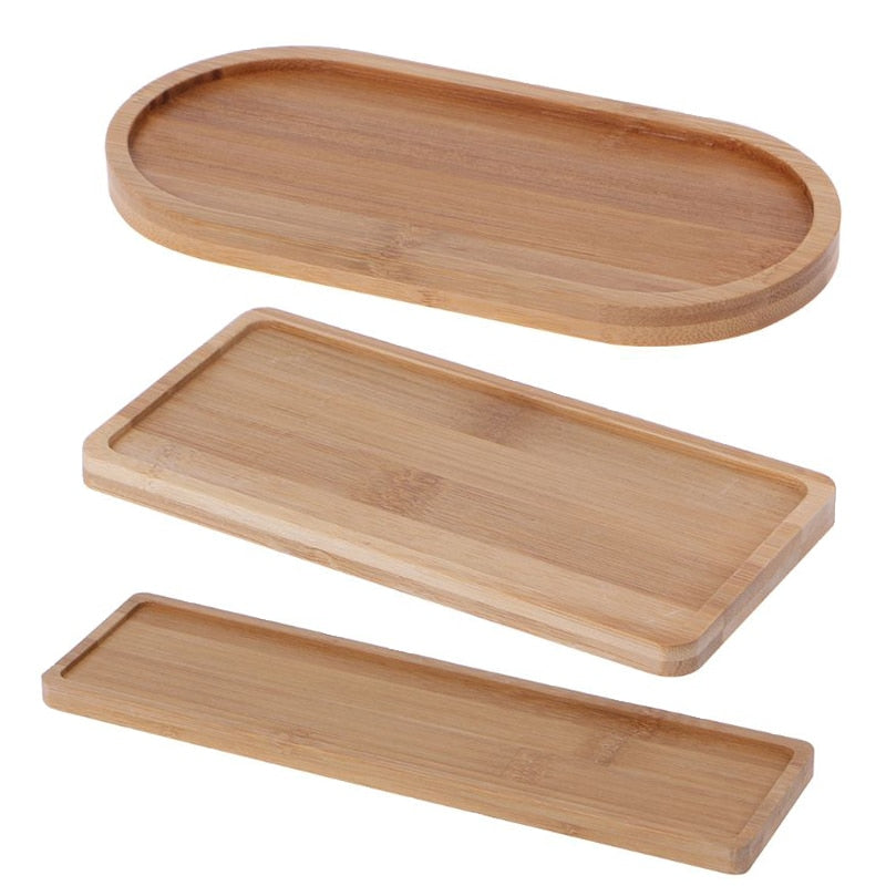 Simple Bamboo Wood Saucer Mini Tray