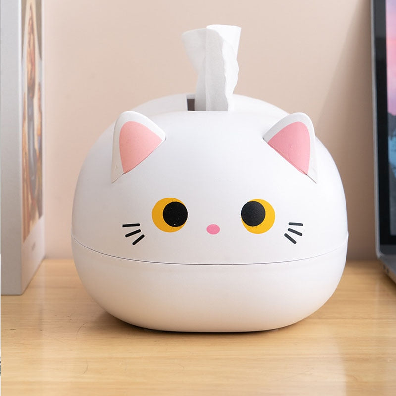 Cat Multifunctional Tissue Storage Container Box