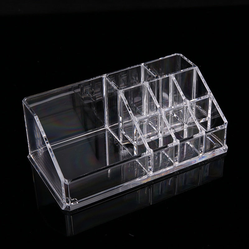 9 Grid Clear Acrylic Cosmetic Makeup Organizer Storage Case