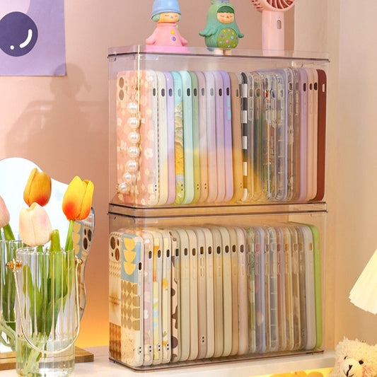 Clear Acrylic Storage Organizer Box with Cover