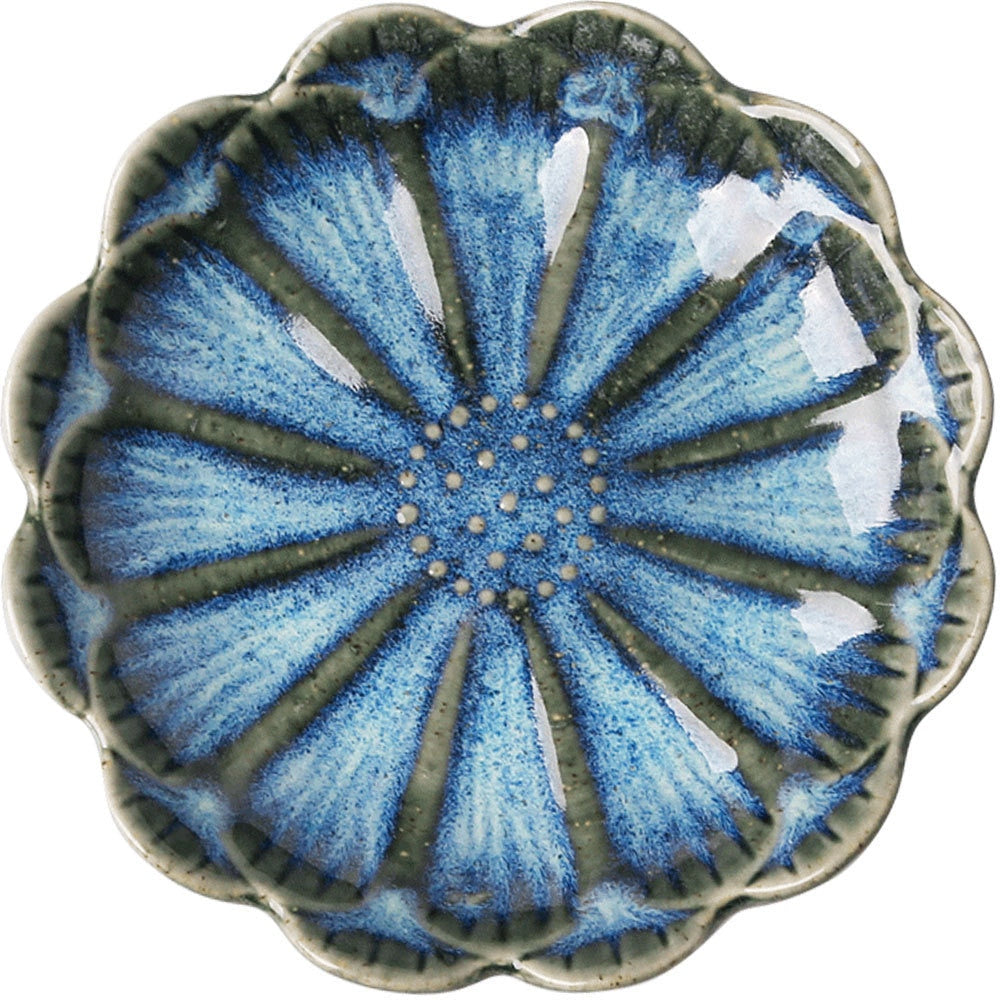 Small Floral Ceramic Plate Sauce Dish