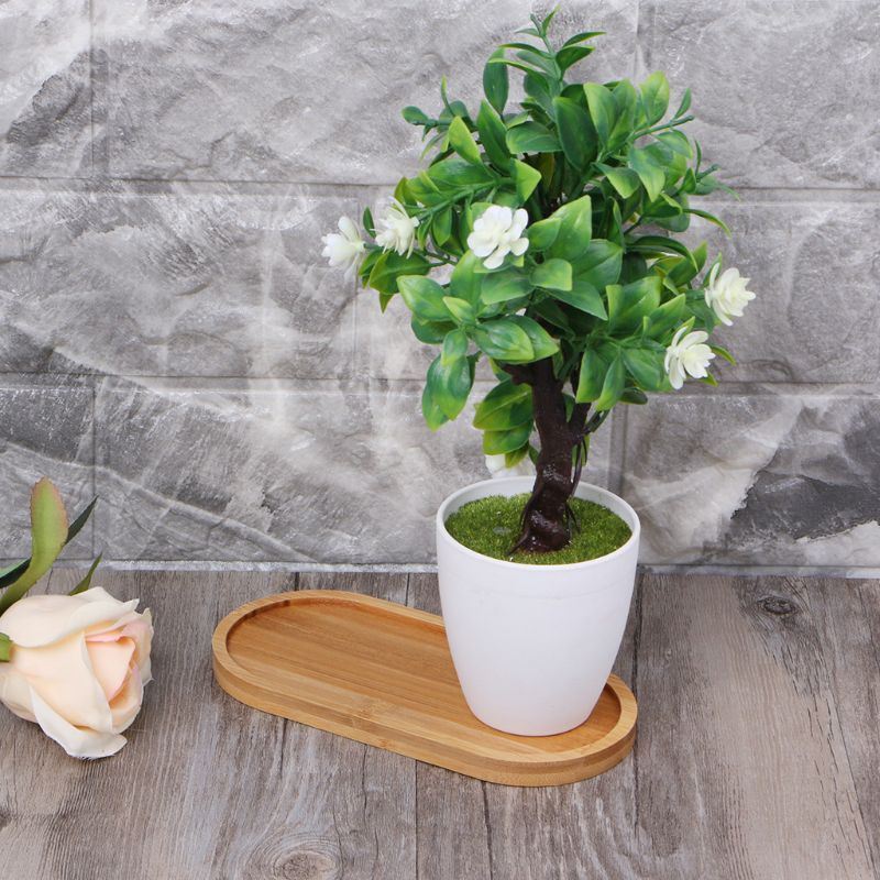 Simple Bamboo Wood Saucer Mini Tray