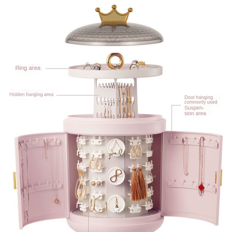 Cute Mini Dresser Jewelry Organizer Storage Display Box