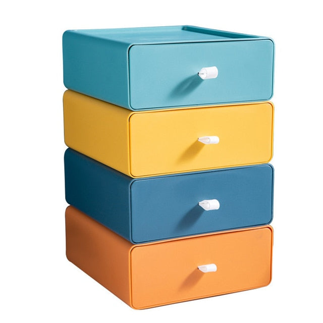 Simple Stackable Desktop Drawer Storage Organizer Box