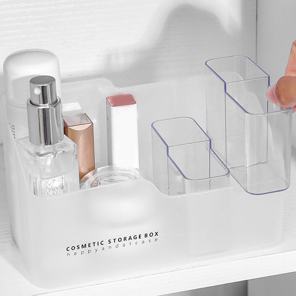 Frosted Cosmetic Storage Organizer Tray Box