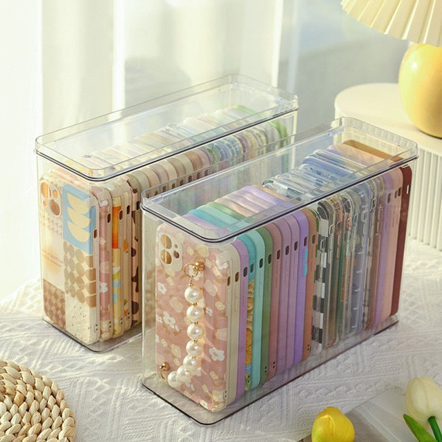 Clear Acrylic Storage Organizer Box with Cover