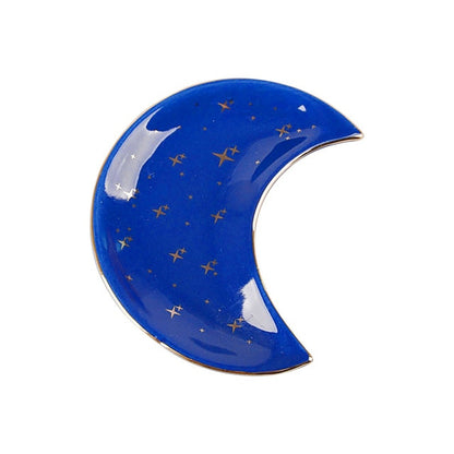 Moon Shape Ceramic Storage Small Jewelry Dish Tray