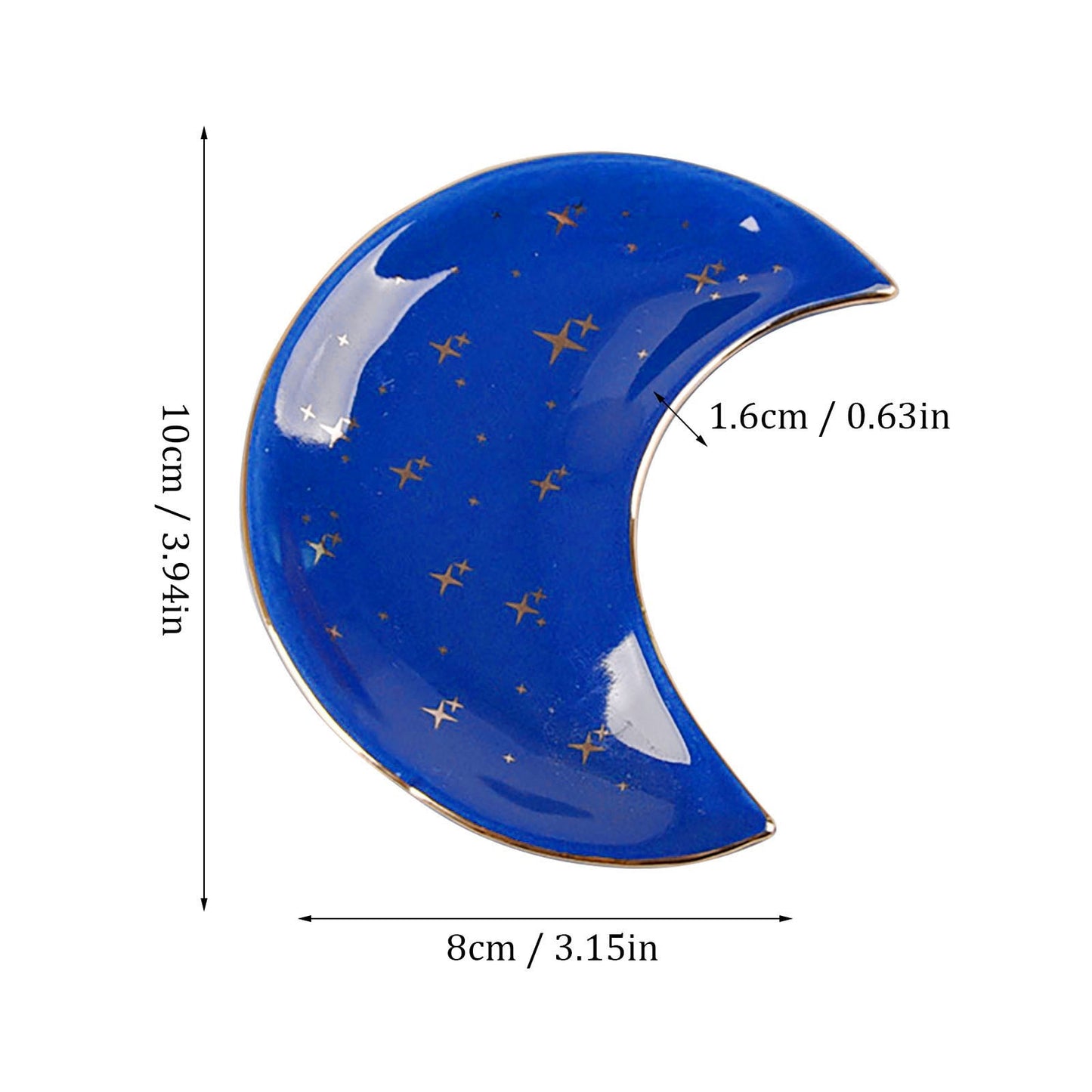 Moon Shape Ceramic Storage Small Jewelry Dish Tray