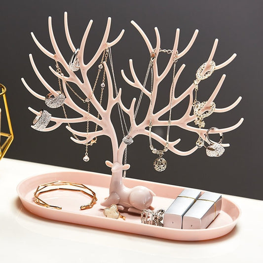 Elk Jewelry Display Stand Tree Storage Dish Tray