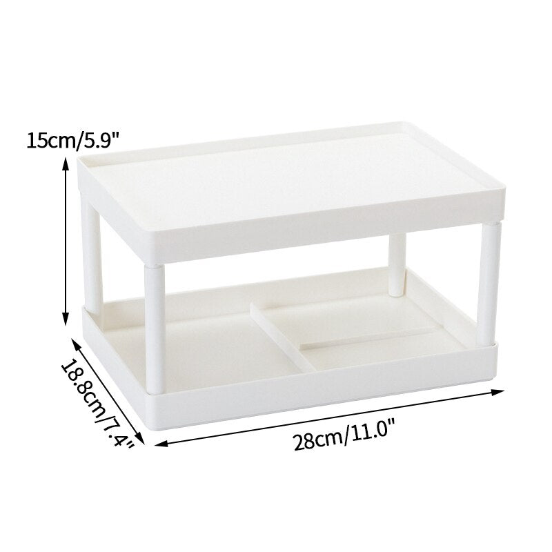 Multifunctional Double-Layer Storage Shelf Rack Desk Organizer