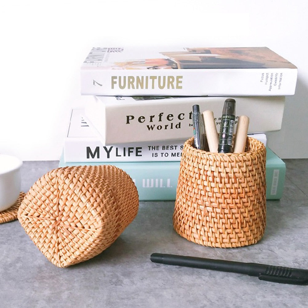 Rattan Kitchen Utensil Holder