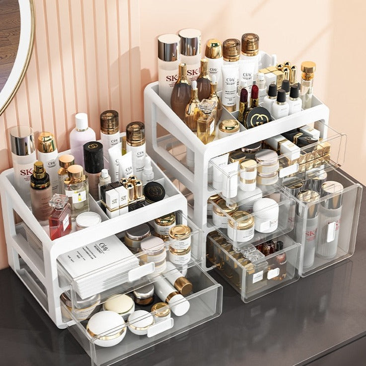 Multifunctional Cosmetic Makeup Storage Organizer Drawer Container Box