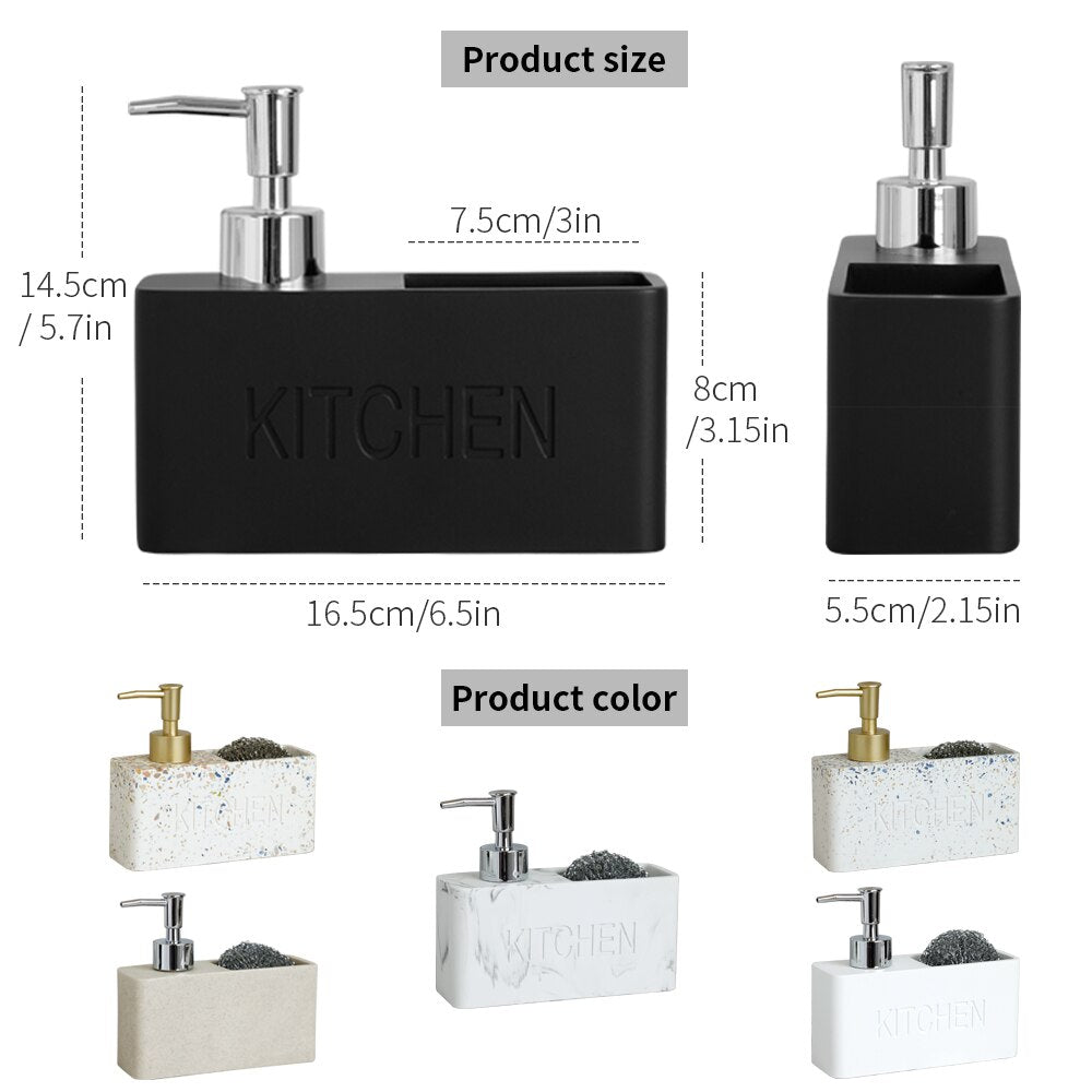 Kitchen Soap Dispenser with Storage Holder