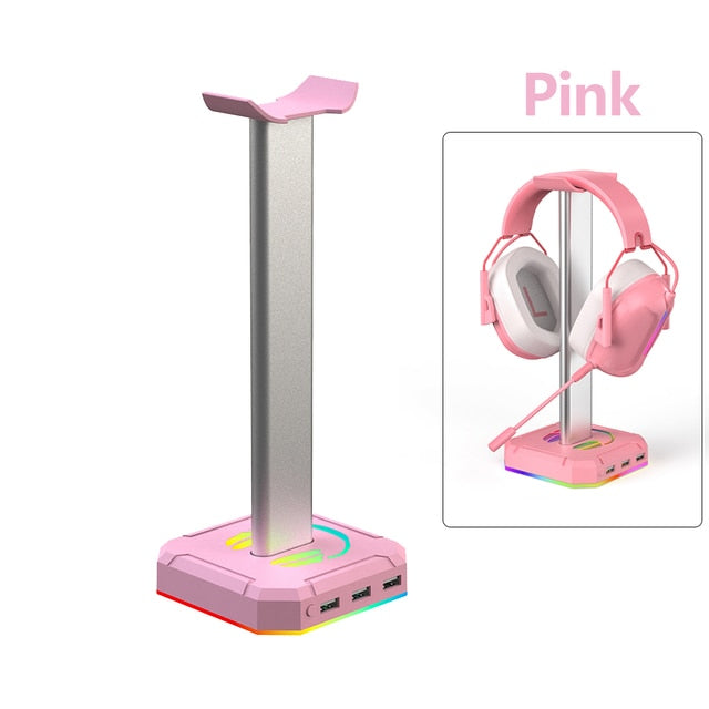 Cute RGB LED Headset Stand