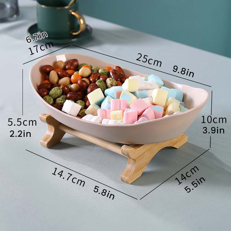 Multi-Layer Wooden Plate Holder Tray