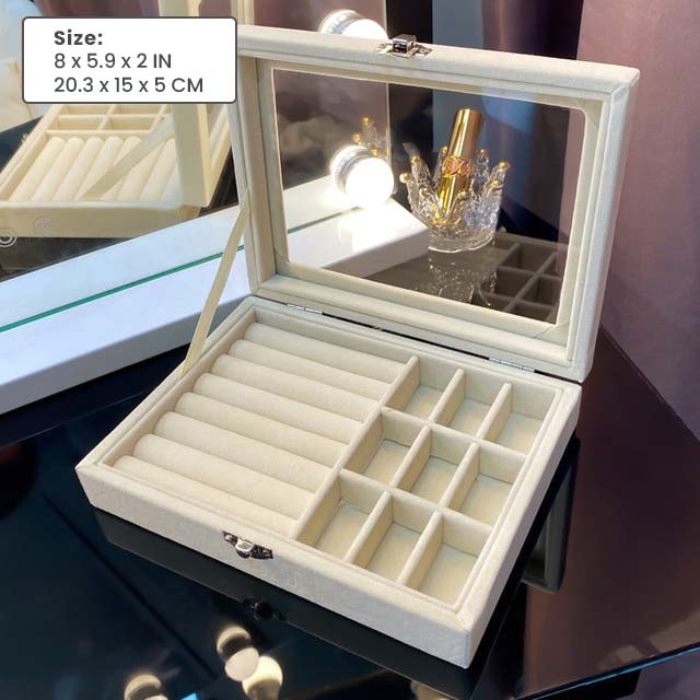 Multifunctional Jewelry Dust-Proof Display Drawer Organizer Storage Box