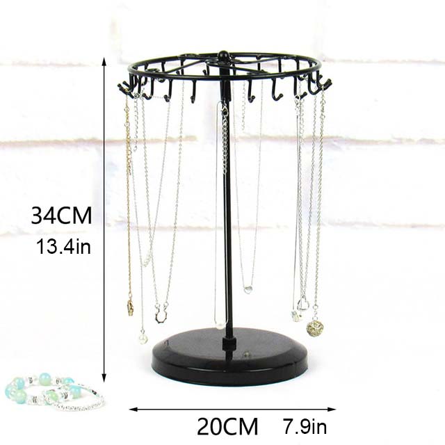 Jewelry Metal Rotating Display Holder Organizer Standing Rack