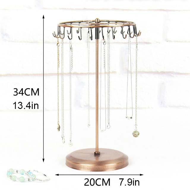 Jewelry Metal Rotating Display Holder Organizer Standing Rack