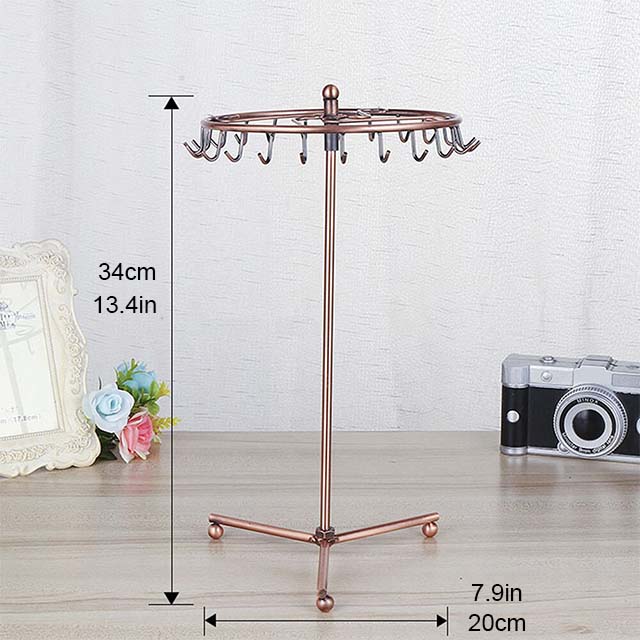 Jewelry Metal Rotating Display Holder Organizer Standing Rack