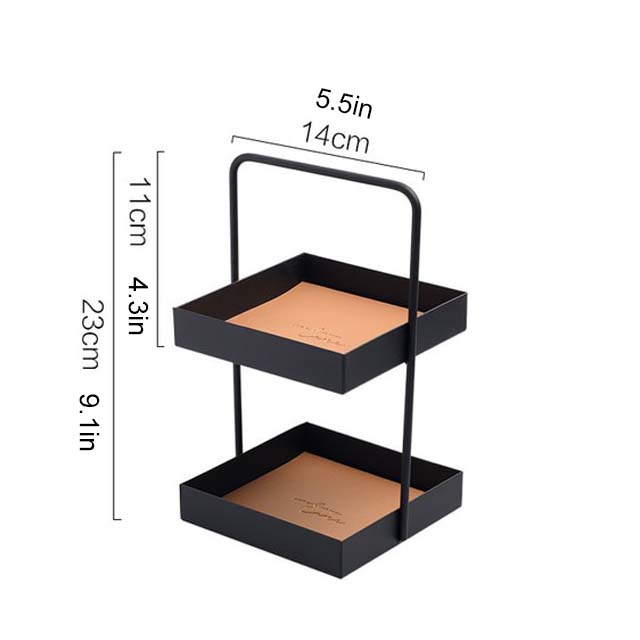 Double Layer Cosmetic Makeup Storage Organizer Rack