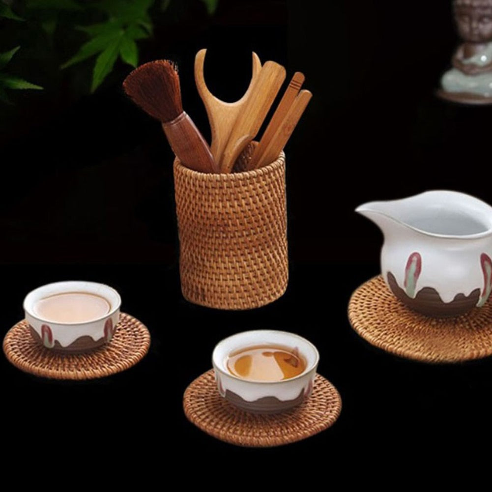 Rattan Kitchen Utensil Holder