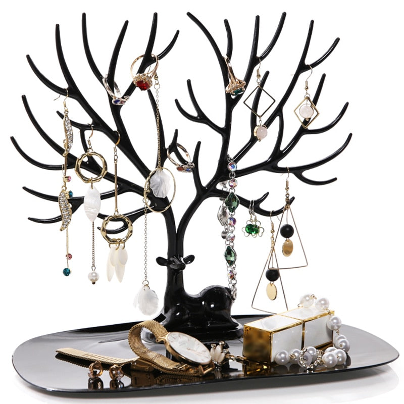 Elk Jewelry Display Stand Tree Storage Dish Tray