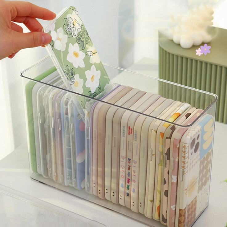 Clear Acrylic Storage Organizer Box with Cover