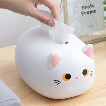 Cat Multifunctional Tissue Storage Container Box