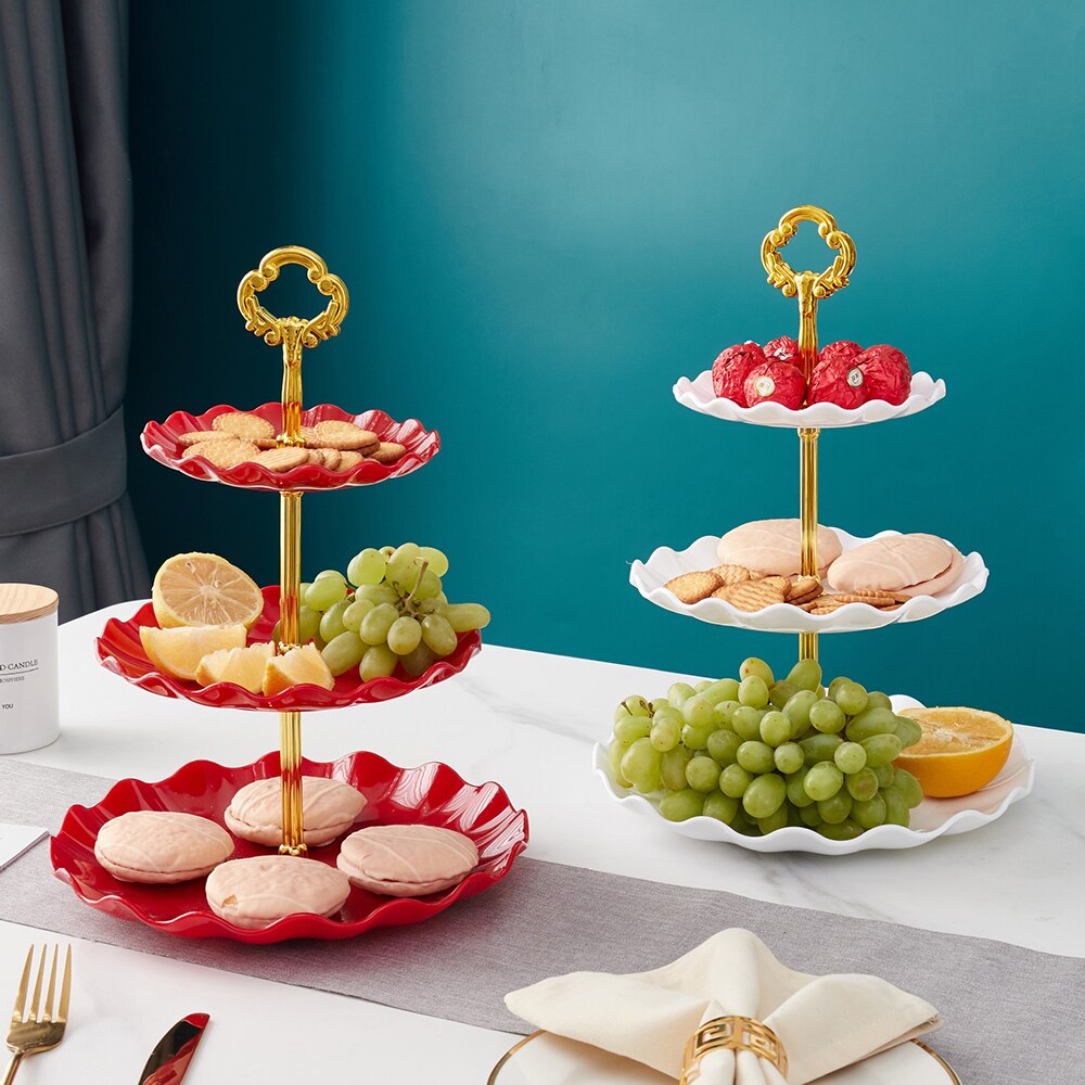 Luxury Plastic Table Standing Plate Display Tray