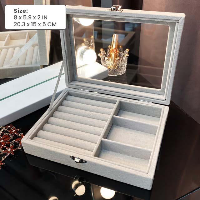 Multifunctional Jewelry Dust-Proof Display Drawer Organizer Storage Box