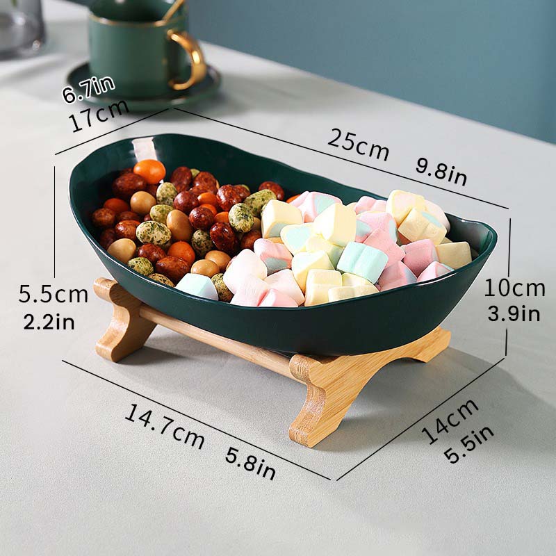 Multi-Layer Wooden Plate Holder Tray