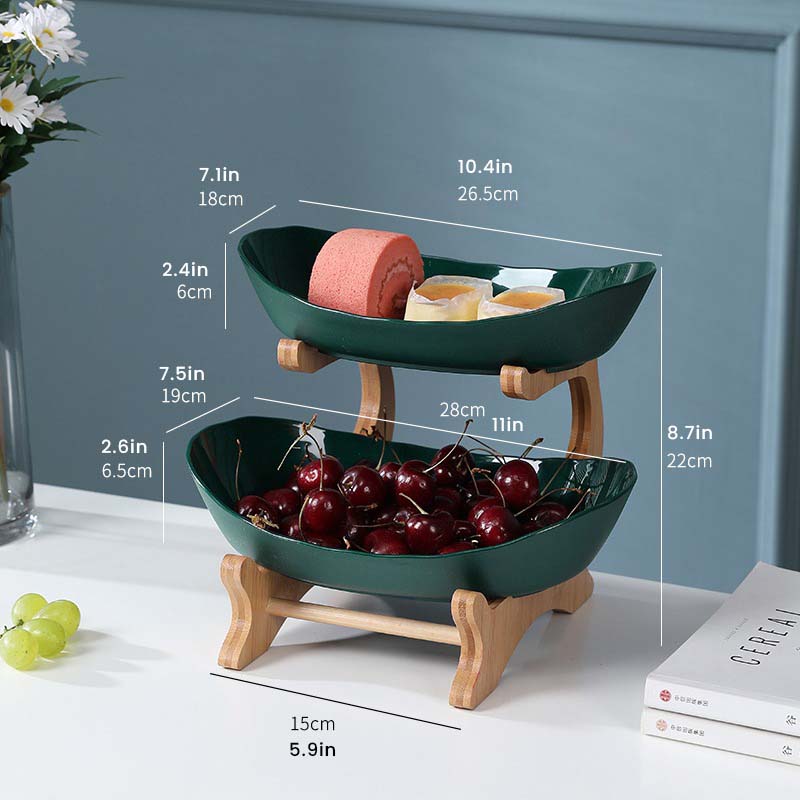 Multi-Layer Wooden Plate Holder Tray