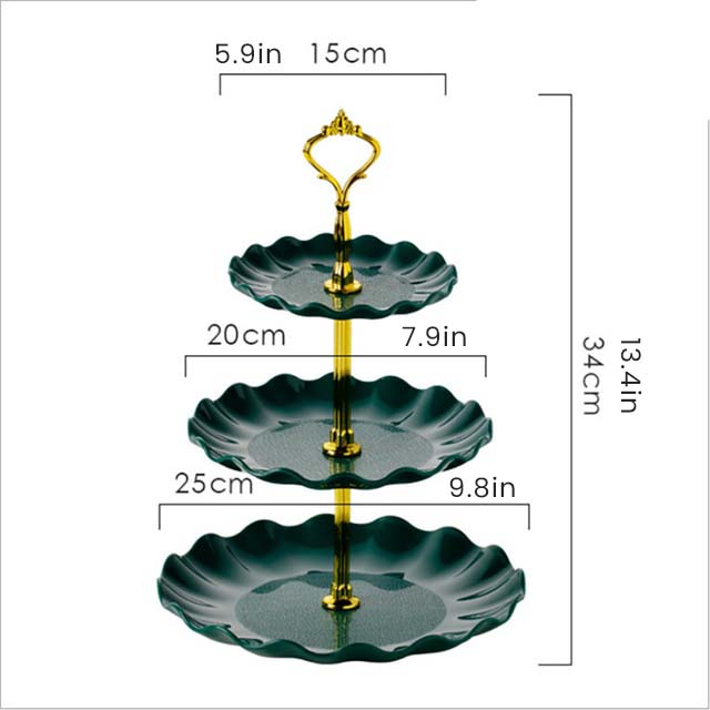 Luxury Plastic Table Standing Plate Display Tray