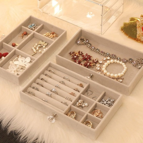 Multifunctional Jewelry Dust-Proof Display Drawer Organizer Storage Box