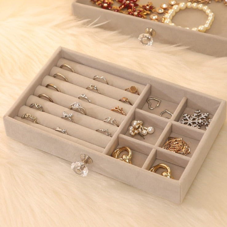 Multifunctional Jewelry Dust-Proof Display Drawer Organizer Storage Box