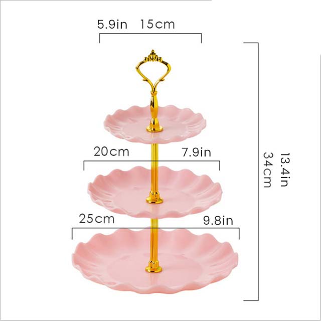 Luxury Plastic Table Standing Plate Display Tray