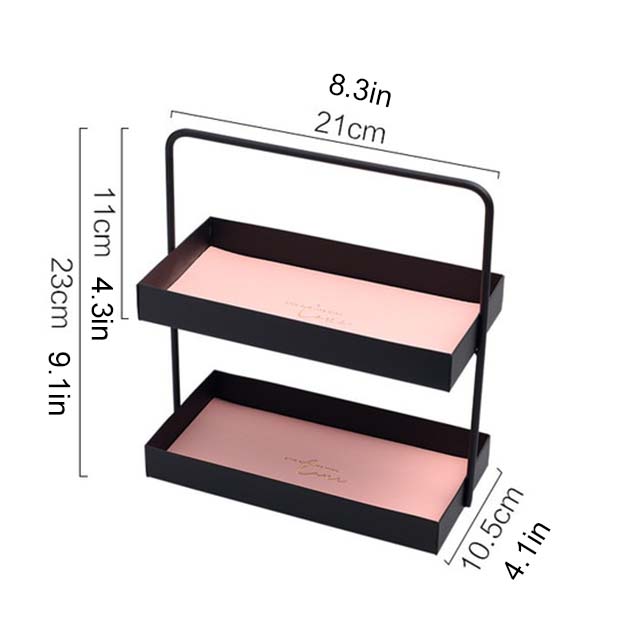 Double Layer Cosmetic Makeup Storage Organizer Rack