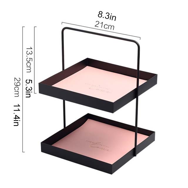 Double Layer Cosmetic Makeup Storage Organizer Rack