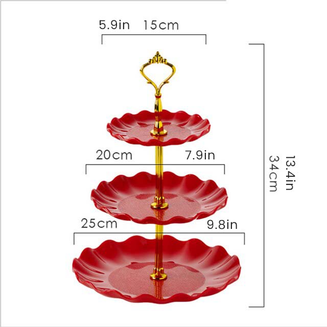 Luxury Plastic Table Standing Plate Display Tray