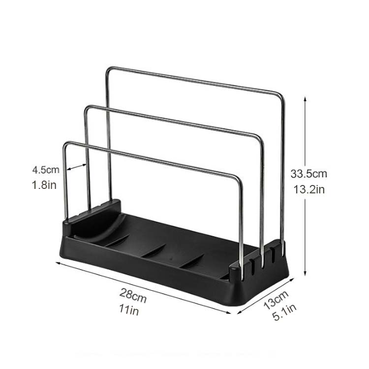 Adjustable 3-Bar Kitchen Accessory Storage Rack Organizer Stand