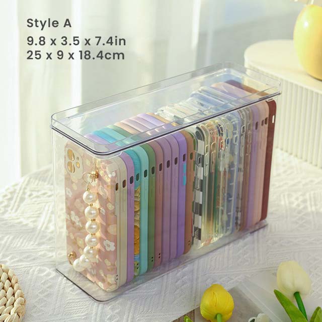 Clear Acrylic Storage Organizer Box with Cover