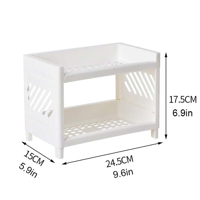 Multifunctional Double-Layer Storage Shelf Rack Desk Organizer