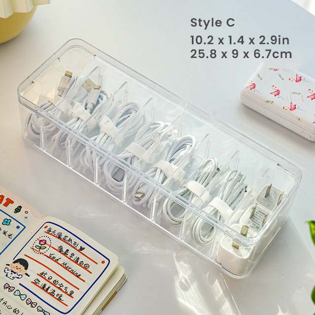 Clear Acrylic Storage Organizer Box with Cover