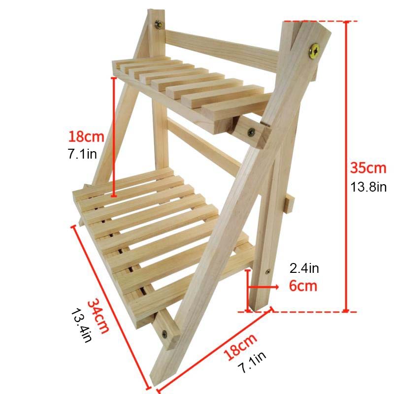 Wooden Double-Layer Multifunctional Storage Desktop Shelf Rack